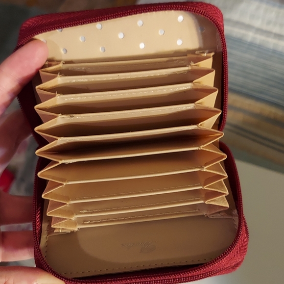 Vintage Buxton pebbled leather double zip accordion style wallet - Picture 7 of 13